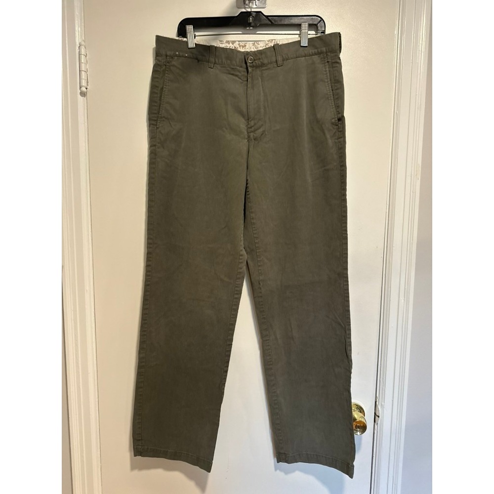 EUC Tommy Bahama Chino Pants Sz:34 Coastal Casual Olive Green Straight Leg